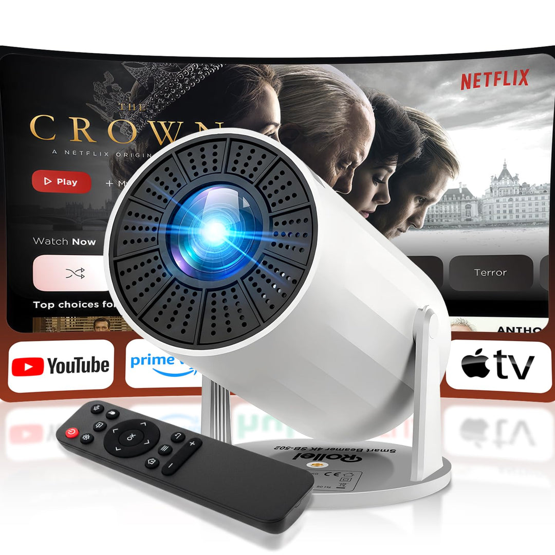 Rollei Smart Beamer 4K SB-502 Mini Projector Klein mit Auto Keystone ±35°