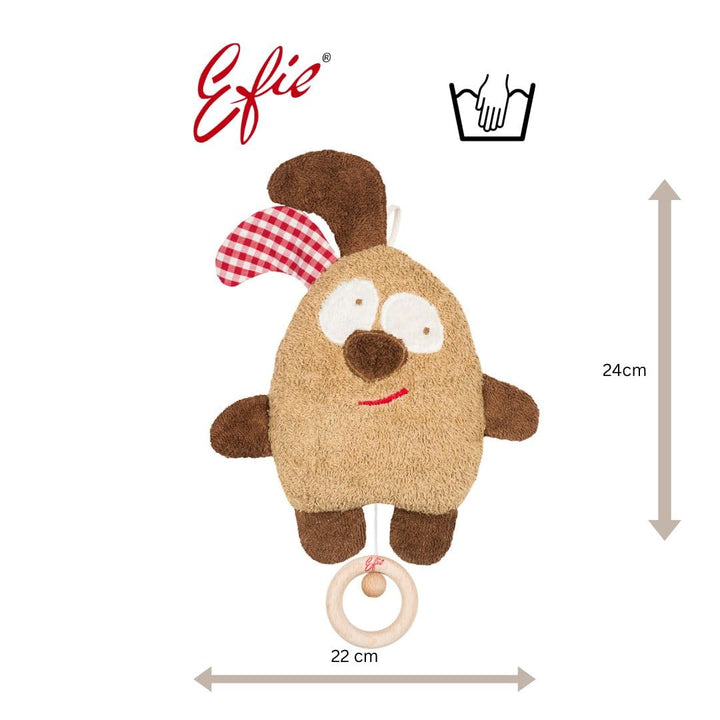 Efie Bio - Spieluhr beige, kontrolliert biologischer Anbau (organic), Made in Germany, GOTS zertifiz