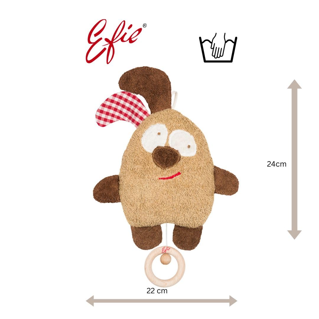 Efie Bio - Spieluhr beige, kontrolliert biologischer Anbau (organic), Made in Germany, GOTS zertifiz