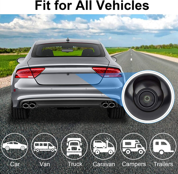 CICMOD Mini Rückfahrkamera Auto HD Universal Rückansicht Kamera 360° Drehbarer Einparkhilfe Nachtsic