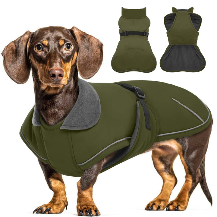 Hundemantel Dackel S, Winddichter Wasserdichter Wintermantel Für Dackel Hunde, Hundejacke Für Kleine
