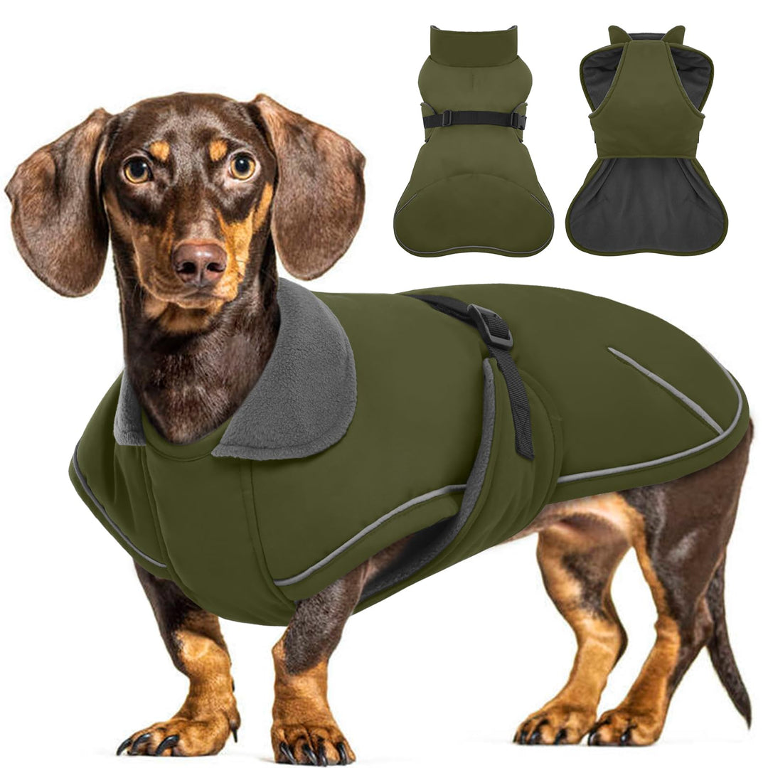 Hundemantel Dackel XS, Winddichter Wasserdichter Wintermantel Für Dackel Hunde, Hundejacke Für Klein