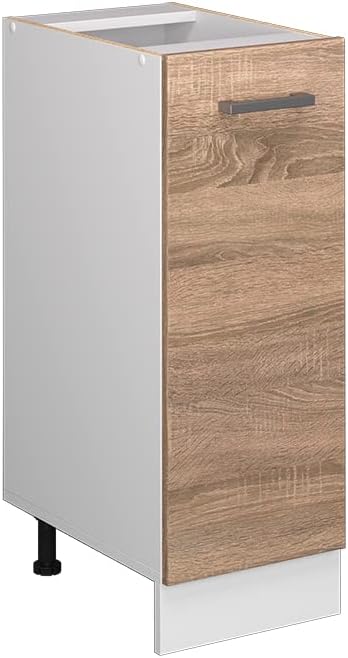 Vicco Apothekerschrank R-Line, Sonoma/Weiss, 30 cm ohne Arbeitsplatte Sonoma Apothekerunterschrank 3