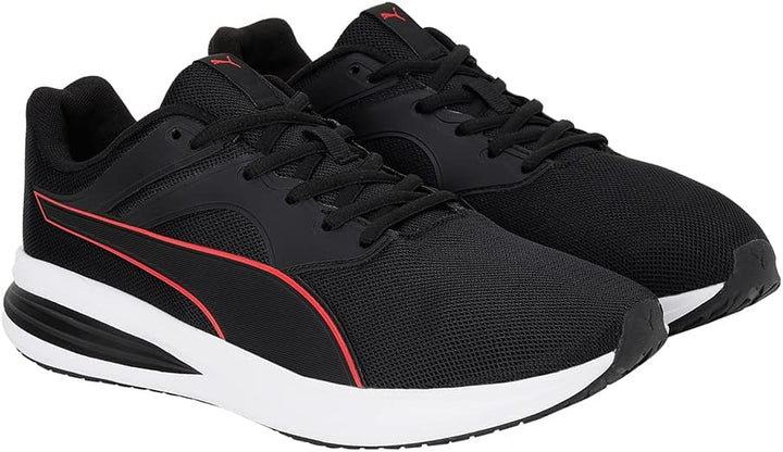 PUMA Unisex Transport Laufschuh 42.5 EU Puma Black High Risk Red, 42.5 EU Puma Black High Risk Red