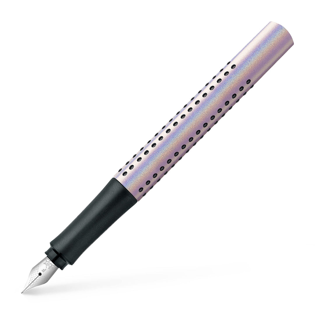 Faber-Castell 140845 - Füller Grip Edition Glam, Federbreite F, pearl, 1 Stück Pearl 1 stück (1er Pa