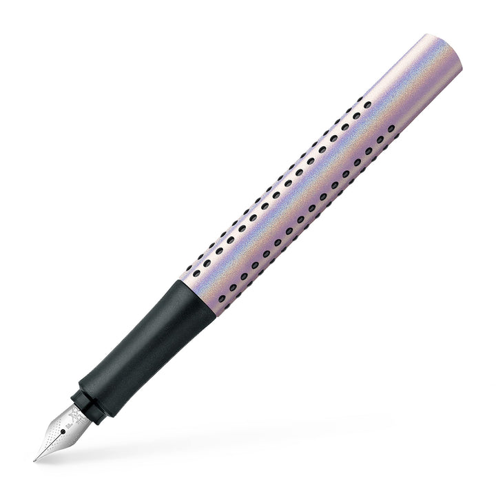 Faber-Castell 140845 - Füller Grip Edition Glam, Federbreite F, pearl, 1 Stück Pearl 1 stück (1er Pa