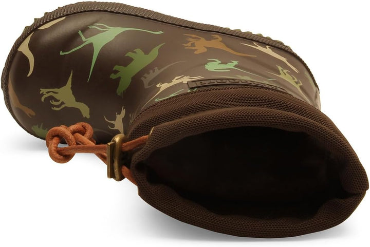 Bisgaard Unisex Kinder Thermo Gummistiefel 33 EU Brown Dino, 33 EU Brown Dino