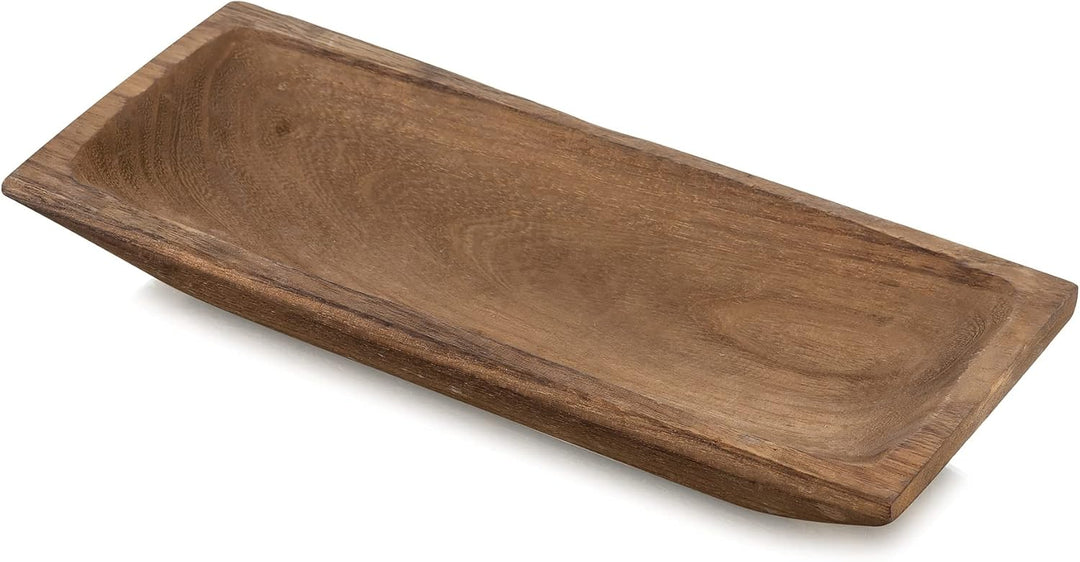 Hanobe Holzschale Deko Holztablett Dekoschale: Tablett Rechteckig Schlüsselschale Holz Laenglich Sch