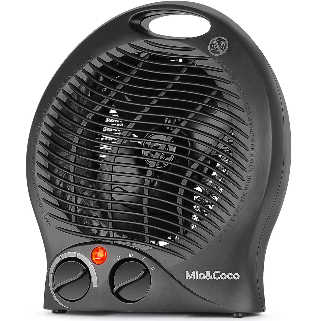 Heizlüfter Energiesparend mit Thermostat, 2000W Tragbare Elektroheizung mit 3 Heizstufen, Instaheat