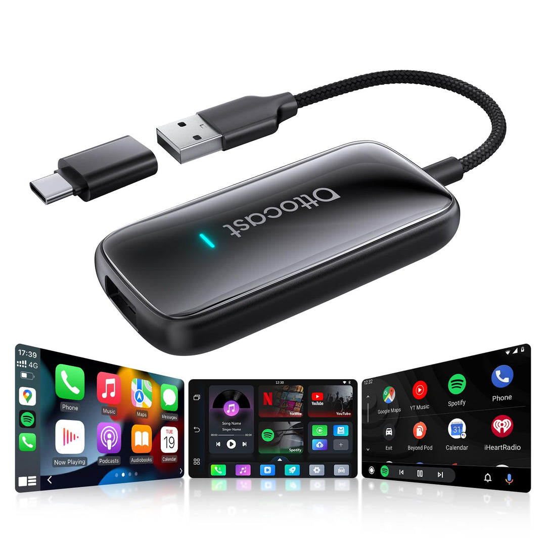OTTOCAST Play2Video Ultra 2026 Upgrade, Wireless CarPlay Adapter AI Box mit YouTube, App Hub, bis zu