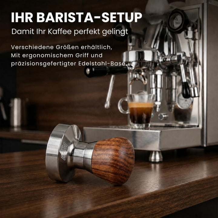 scarlet espresso | Tamper »Passion« für Barista; mit ergonomischem PVC- oder Edelholzgriff nach Wahl