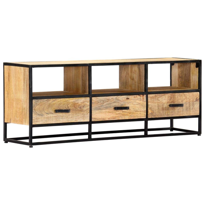 vidaXL Mangoholz Massiv TV Schrank mit 3 Schubladen 3 Regalen Fernsehtisch Lowboard Sideboard Fernse