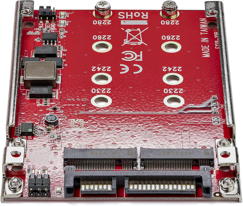 StarTech.com M.2 auf SATA Adapter - Dual Slot M.2 NGFF SSD Adapter für 2,5in Laufwerke - RAID 2.5in