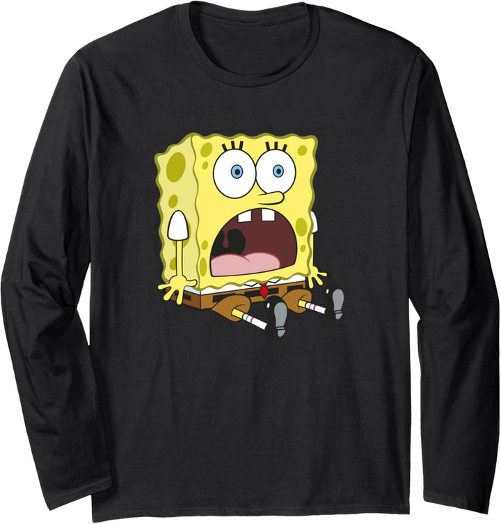 SpongeBob SquarePants Surprised SpongeBob Meme Langarmshirt