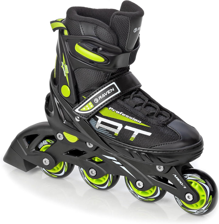 4in1 Inlineskates/Triskates/Rollschuhe/Schlittschuhe Raven Profession Black/Lime 35-39 (23cm-25,5cm)