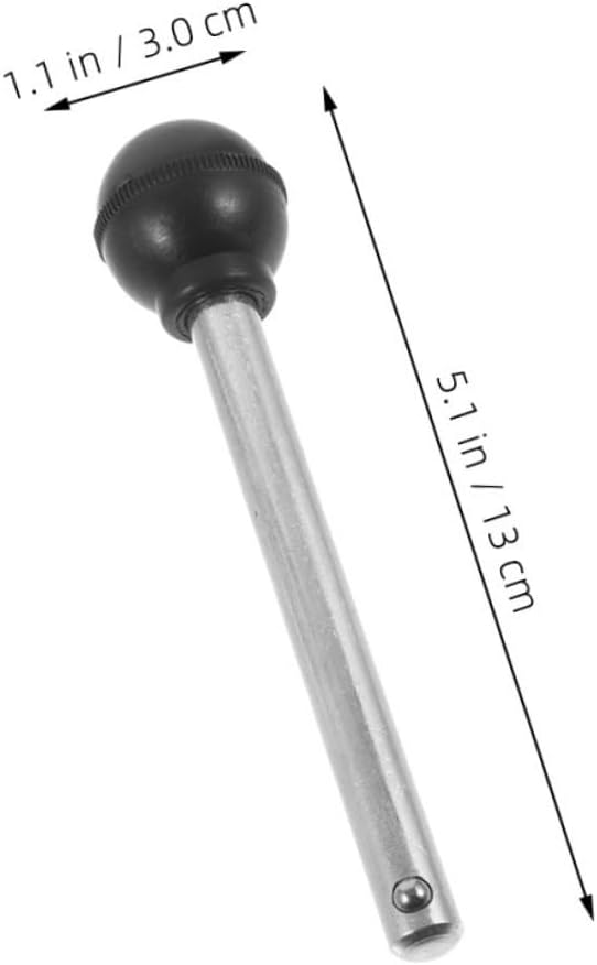 Toyvian 4 Stück Kugelkopf Sicherungsstifte aus Stahl 10x95mm für Gewichtsstapel Gym Zubehör Krafttra