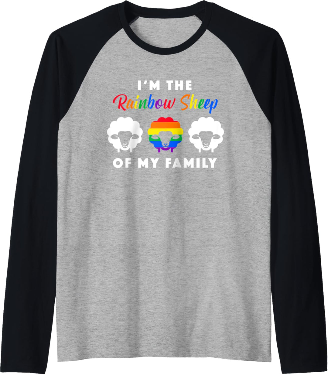 Gay Pride Regenbogen Fahne Schwul Lesbisch Bi Trans LGBTQ Raglan
