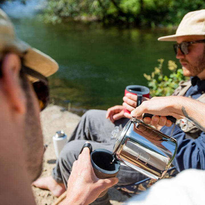 Gsi Outdoors Glacier Kaffeekanne aus Edelstahl mit Silikongriff 3 Tassen, 3 Tassen