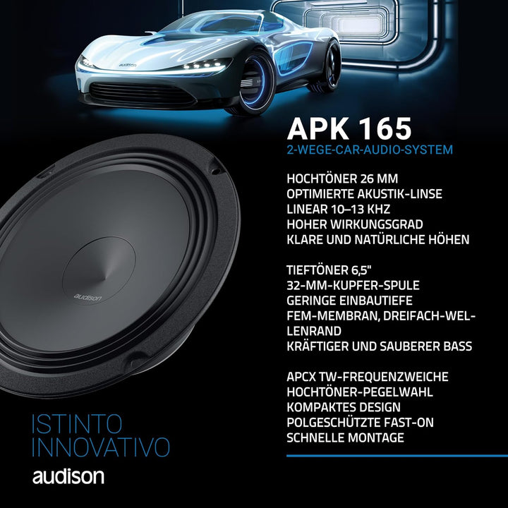 'AUDISON PRIMA APK 165 High End komposet 16,5 cm/6,5 600 W