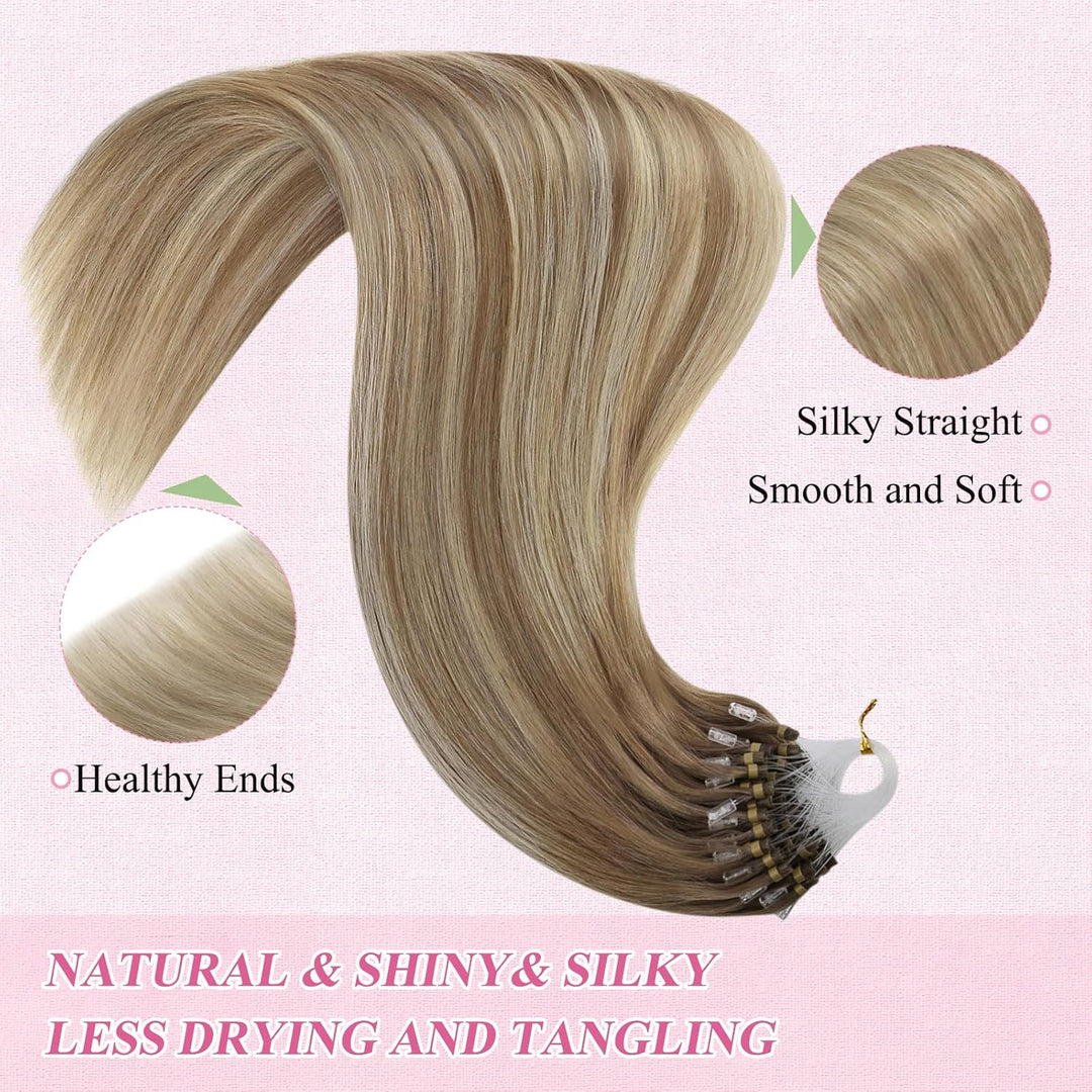 YoungSee Microring Extensions Echthaar 1g Ombre 45cm Microring Loop Extensions Microring Extensions