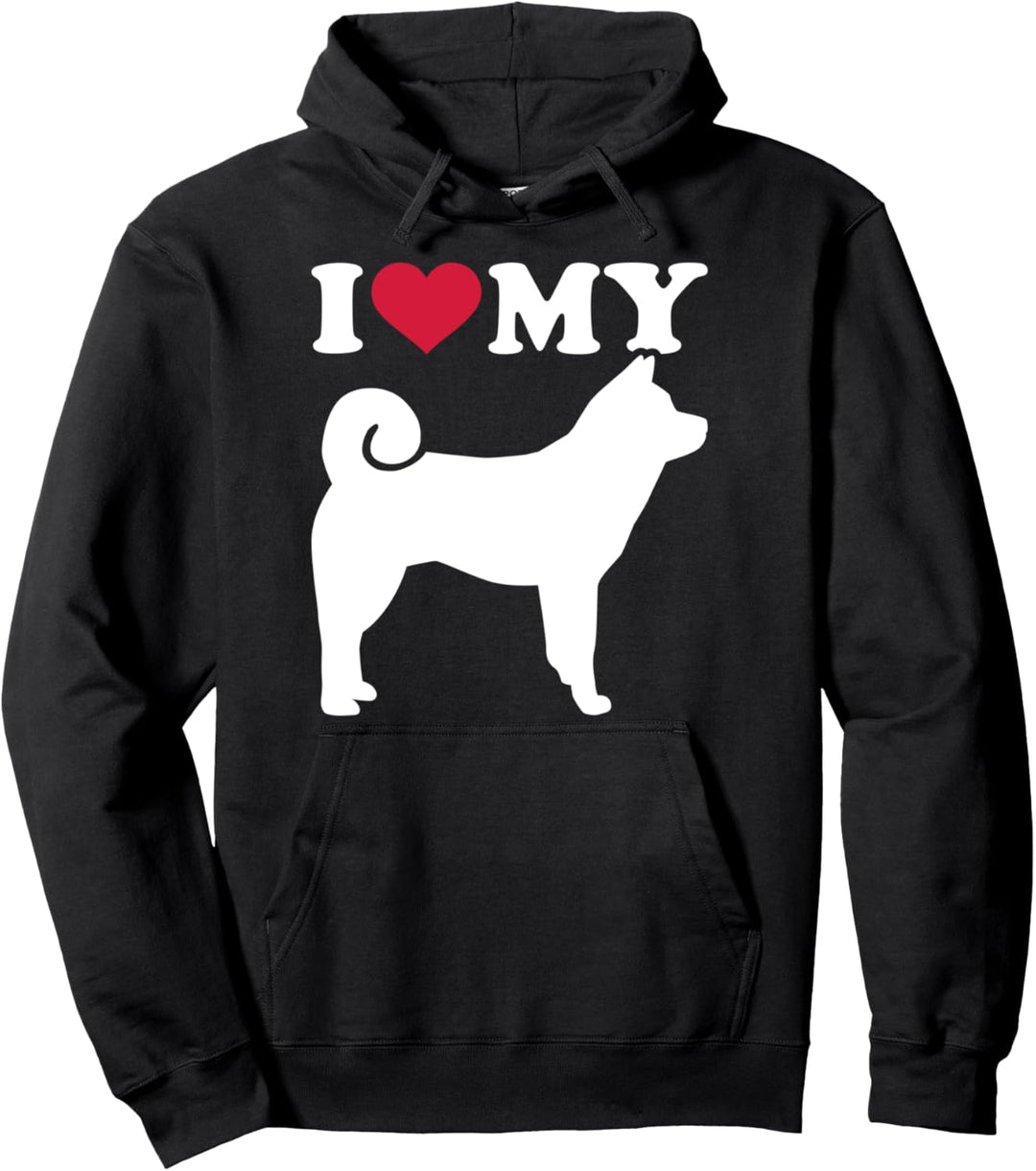 Ich liebe meinen Akita Pullover Hoodie