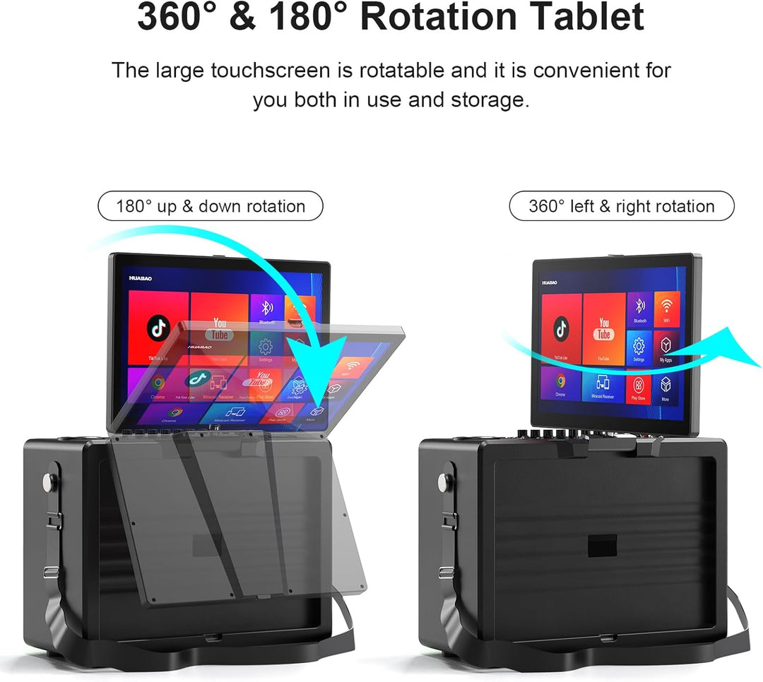 Smart Karaoke-Maschine mit 14-Zoll-Tablet, Bildschirm und Liedtextanzeige, professionellem Karaoke-L