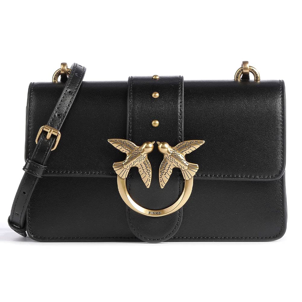 Pinko, Mini Love Bag One Simply, Damen-Tasche, Einheitsgrösse Z99q Schwarz-antik-gold, Z99q Schwarz-