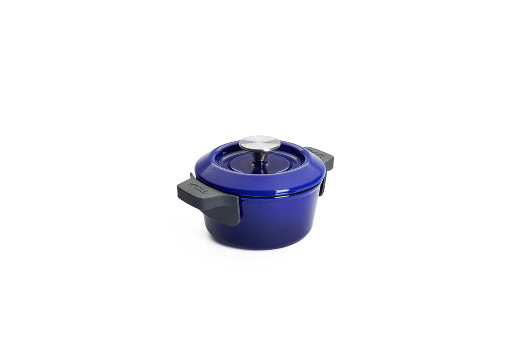 Woll Iron Gusstopf mit Deckel und Silikongriffen - Induktiv -, Ø 16 cm, 8 cm hoch, 1,3l - Geeignet f