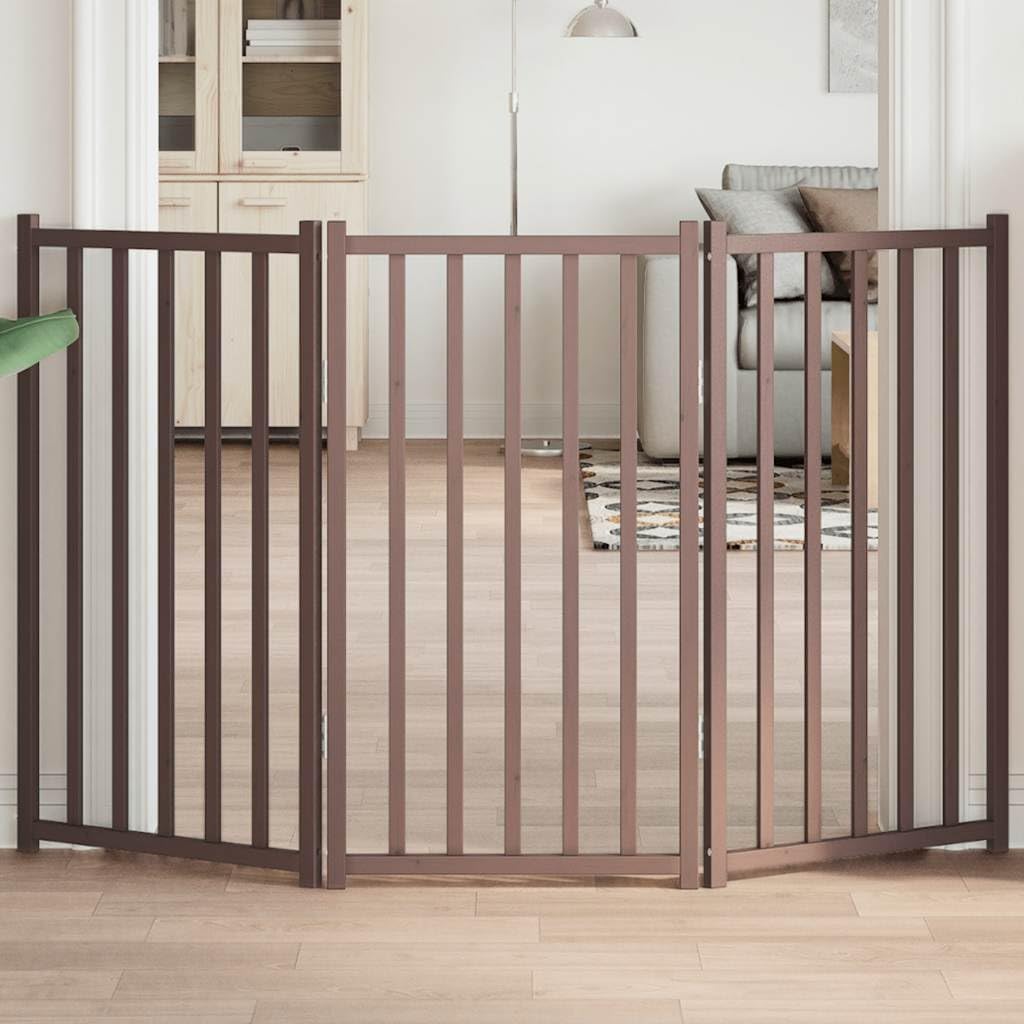 vidaXL Hundetor 3-TLG., Hundegitter Faltbar Pflegeleicht, Schutzgitter für Wohnzimmer Küche Treppe,
