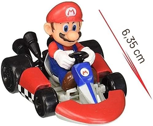 Supe Mari Bros Kart, zum Rückziehen, Autos, Motorrad, Luigi, Yoshi, Kröte, Prinzessin, Pfirsich, Ese