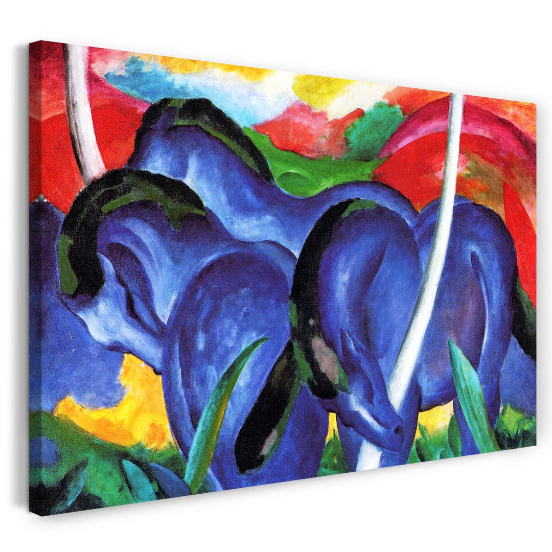 Printed Paintings Leinwand (80x60cm): Franz Marc - Die grossen blauen Pferde (1911) 80x60 cm, 80x60