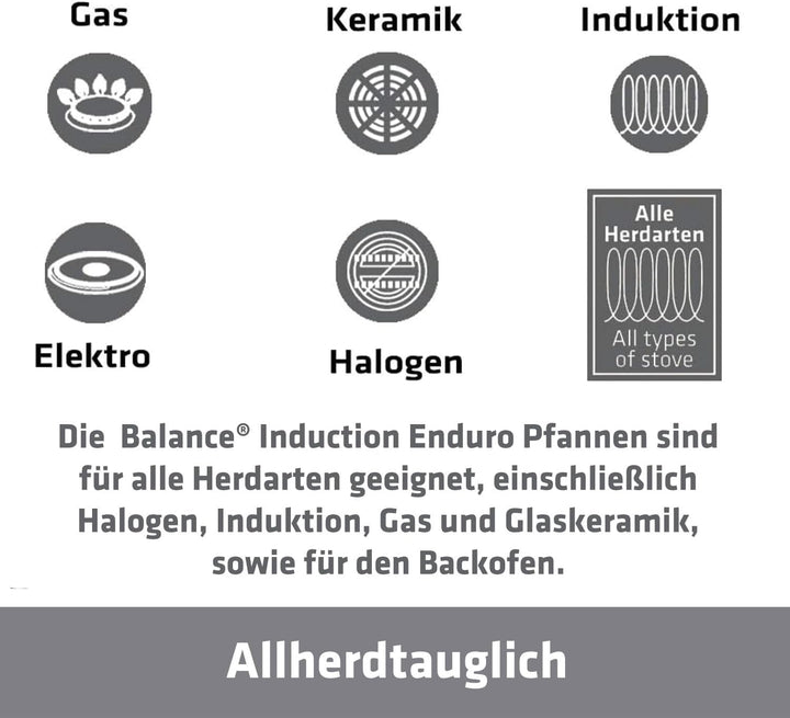 Berndes Pfannen Set Induction Enduro 2tlg. - frypan 24 cm &amp; 28 cm – aus recyceltem Aluminium - allhe