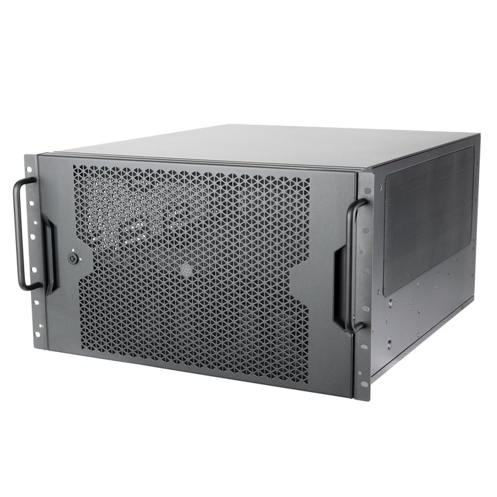 SilverStone Technology RM61-312, 6U 12-Bay Rackmount-Gehäuse mit Kompatibilität mit Zwei Netzteilen,