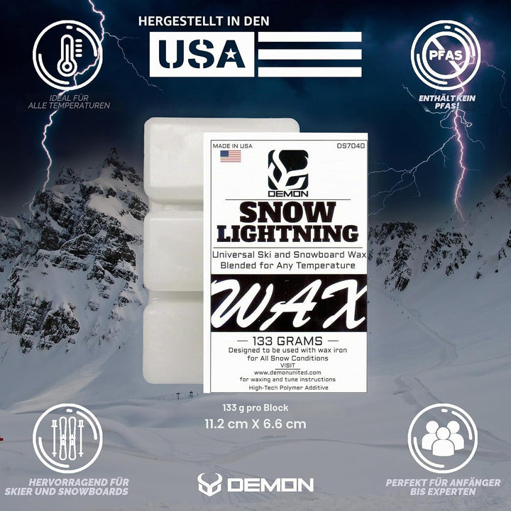 Demon komplettes Tuning-Kit mit Wachs, für Skier und Snowboards