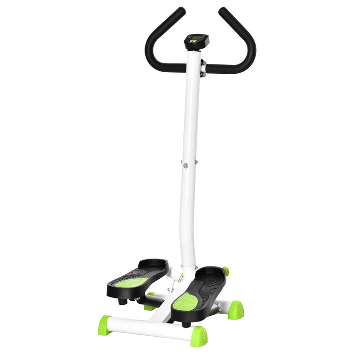 HOMCOM Stepper Fitness Swing Stepper mit LCD-Schirm und Handgriff Hometrainer für Zuhause bis 100 kg