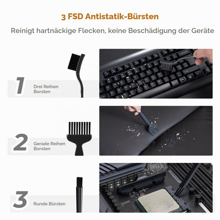 K&amp;F CONCEPT Elektrische Staubgebläse mit LED-Licht, 120000 RPM, 5000mAh Akku, Stufenloses Getriebe,W