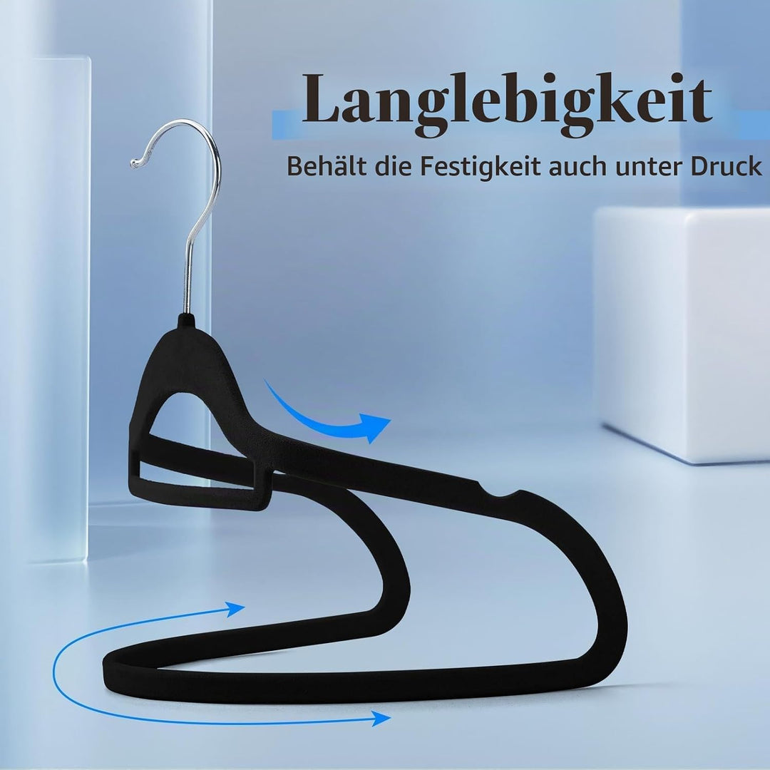 HOUSE DAY Kleiderbügel Samt 180 stück,Kleiderbügel Platzsparend Rutschfester mit Krawattenhalter,361