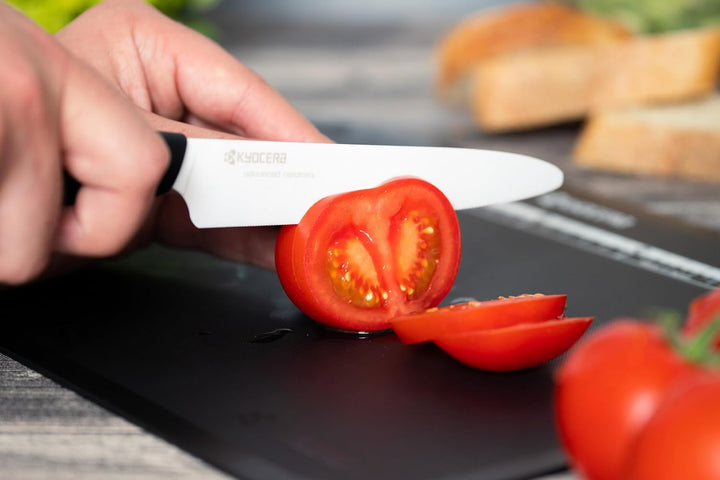 Kyocera FK125WHBKEU, Scuro, UNICA Mikrogerändeltes Obst und Gemüse 13 cm, Mikrogerändeltes Obst und