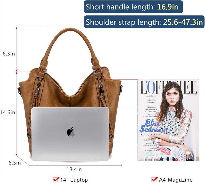 Realer Damen Handtaschen Gross Shopper Lederhandtasche Schultertasche Umhängetasche Geldbörse Hobo D