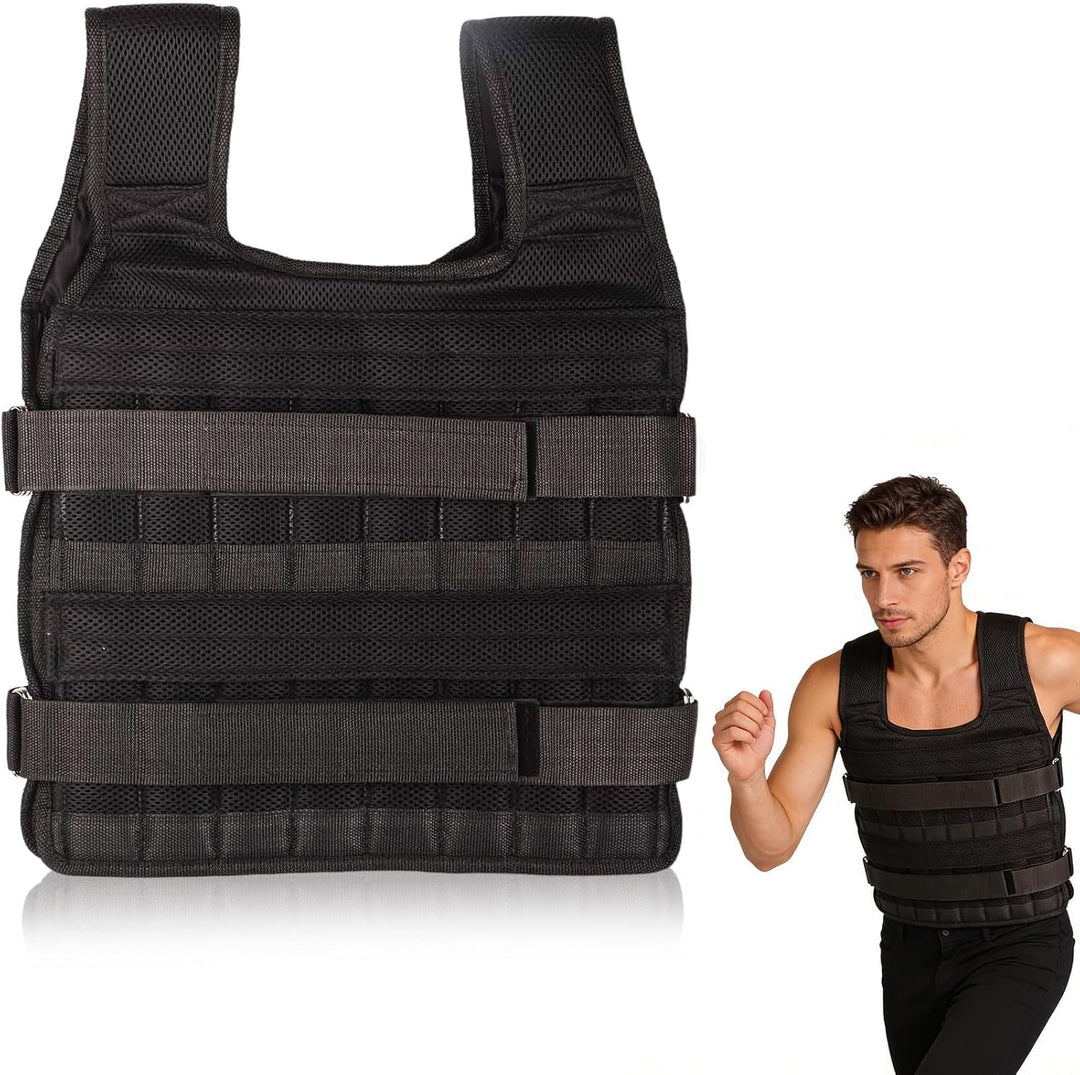 Gewichtsweste, atmungsaktive Mesh-Trainingsjacke, 15 kg Trainings-Fitnessweste zum Laufen