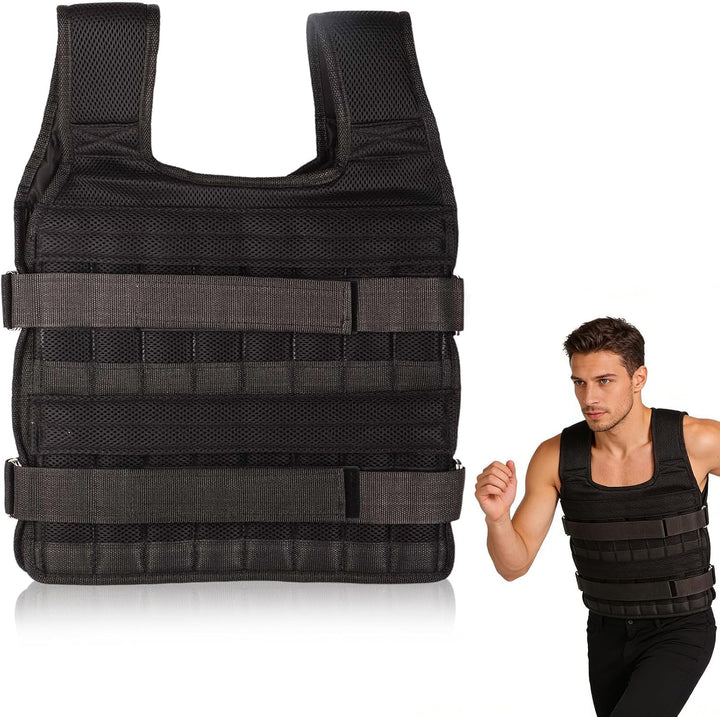 Gewichtsweste, atmungsaktive Mesh-Trainingsjacke, 15 kg Trainings-Fitnessweste zum Laufen