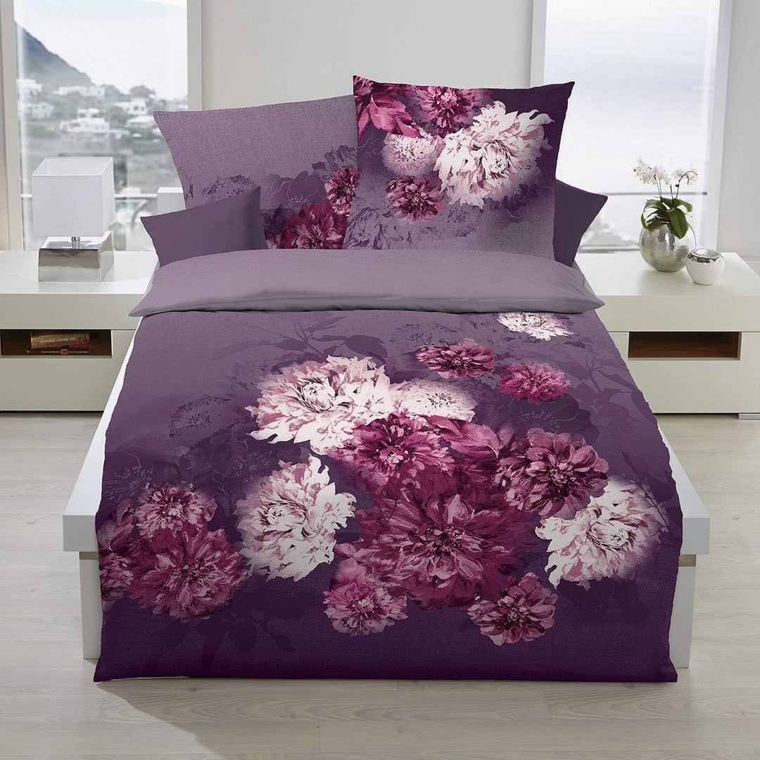 Biber Wendebettwäsche Flamenco violett 1 Bettbezug 135 x 200 cm + 1 Kissenbezug 80 x 80 cm