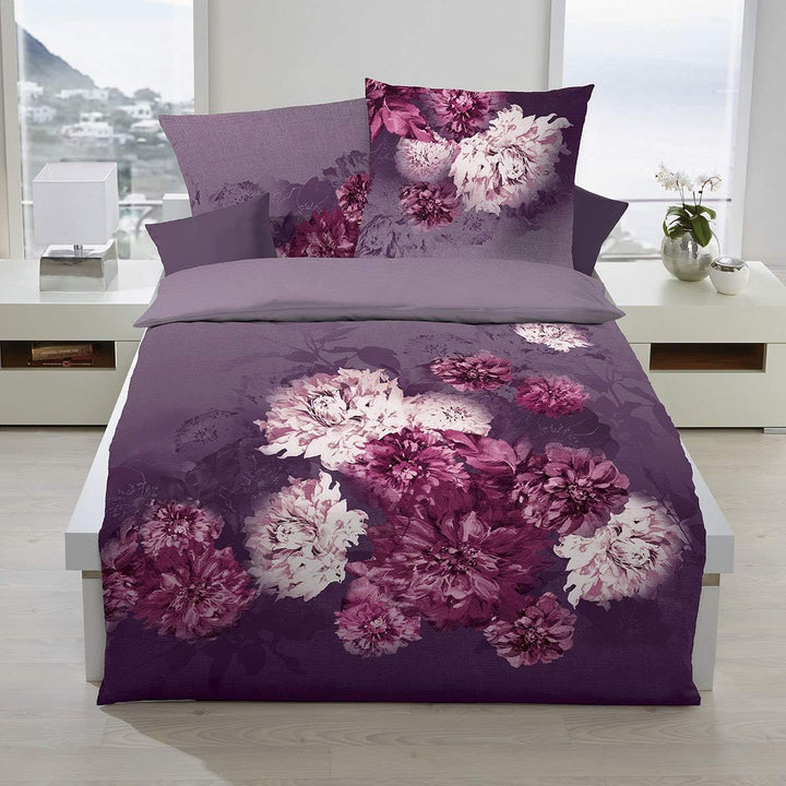 Biber Wendebettwäsche Flamenco violett 1 Bettbezug 135 x 200 cm + 1 Kissenbezug 80 x 80 cm