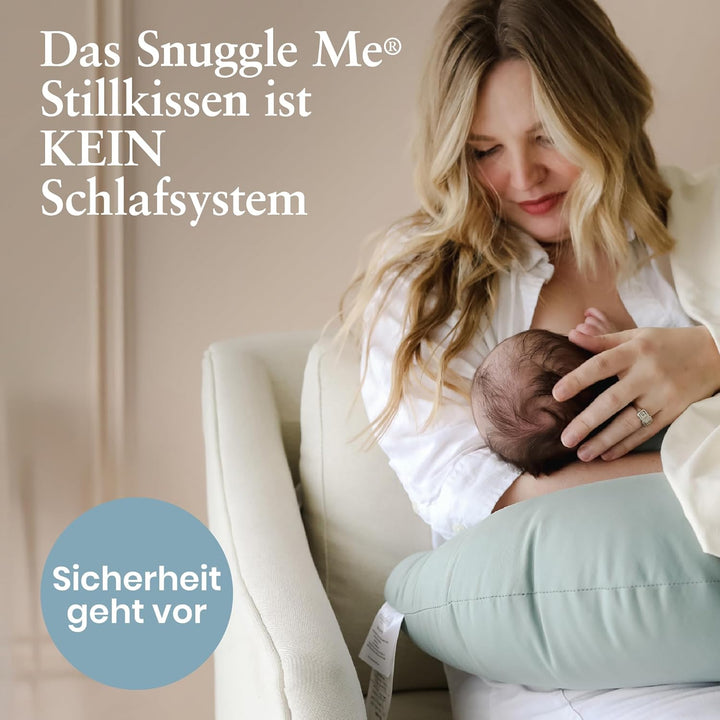 snuggle me® Stillkissen klein - Stillmond mit Stillkissenbezug aus 100% Bio-Baumwolle, Stillhörnchen
