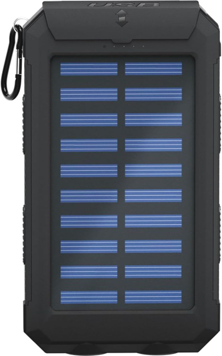 Goobay 49216 Outdoor Powerbank 8.0 (8.000 mAh), für Outdoor-Abenteuer Dank Robusten Design, Solarpan