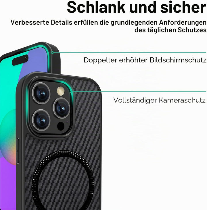 ONES Magnetisch für iPhone 14 Pro Max Ultradünne Hülle, Kompatibel mit MagSafe, Fallschutz in Militä