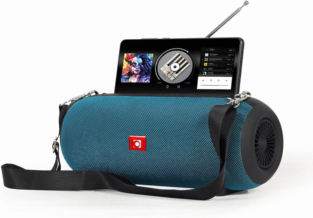 Gembird tragbarer Bluetooth-Lautsprecher mit Antenne - kabellos und wiederaufladbar, grüne