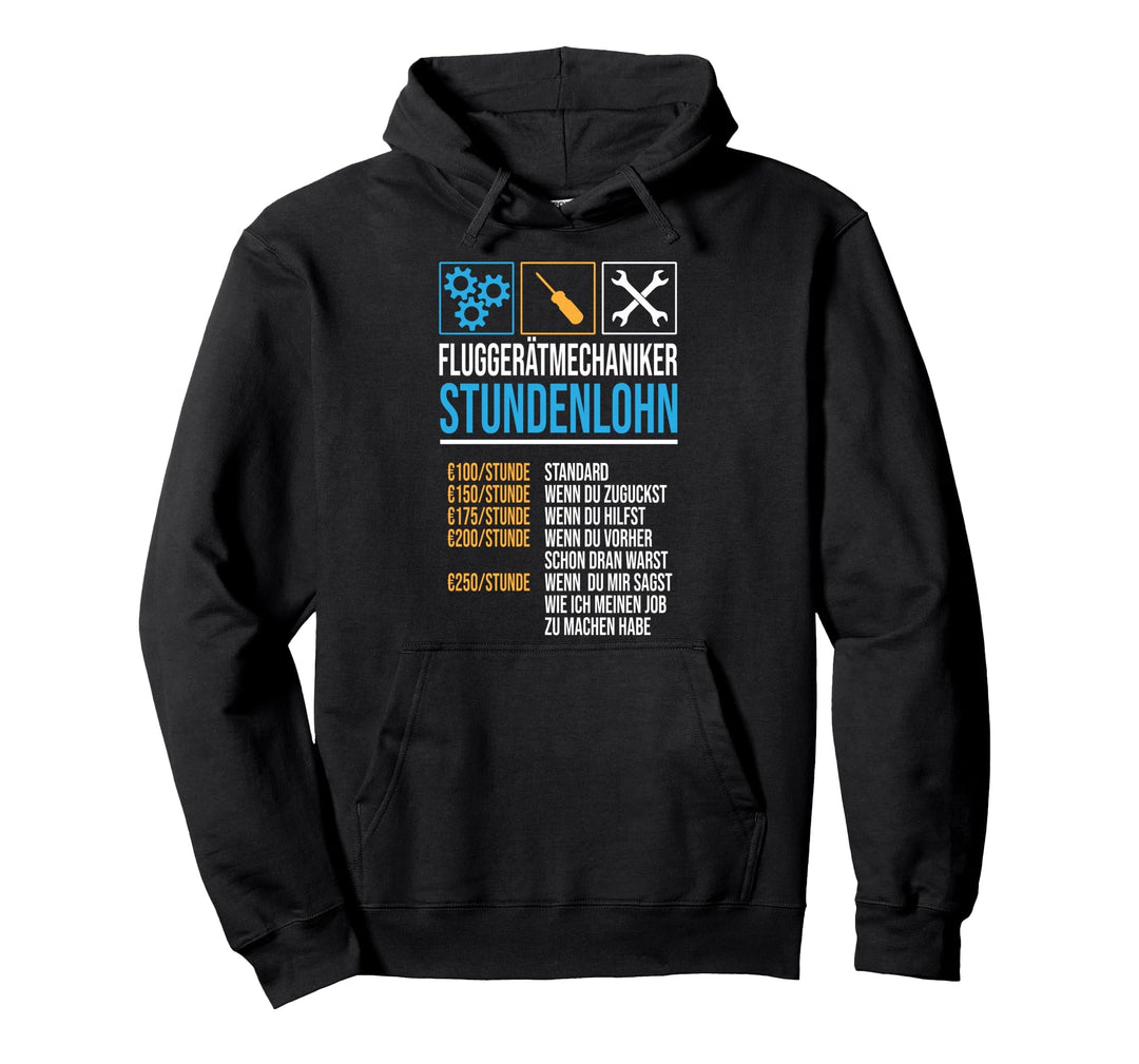 Fluggerätmechaniker Flugzeug Stundenlohn Flugzeugmechaniker Pullover Hoodie