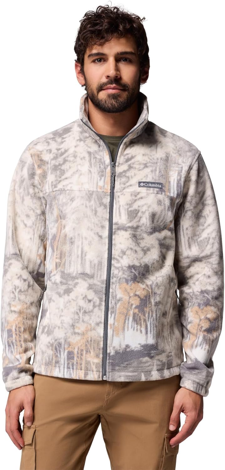 Columbia Herren Printed Jacket Steens Mountain Bedruckte Jacke City Grey Deschutestrees M, City Grey