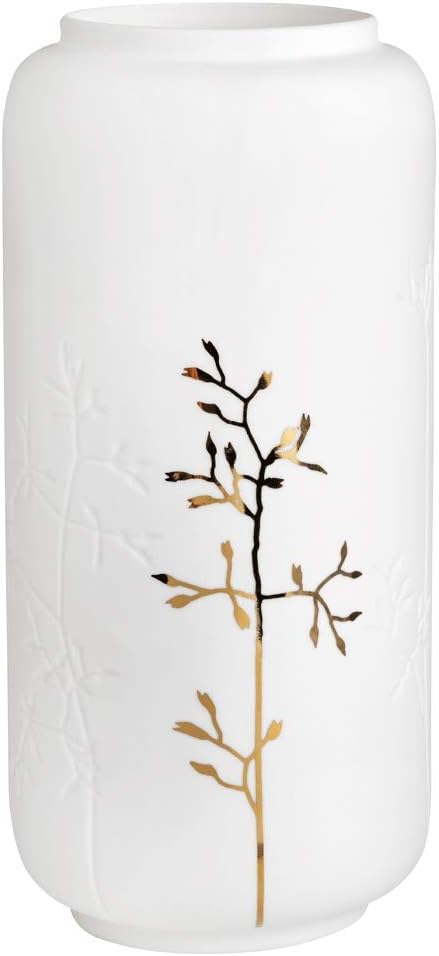 Räder Goldzweig, Vase Höhe 21,5 cm, Durchmesser 10,5 cm Weiss, Höhe 21,5 cm, Durchmesser 10,5 cm Wei